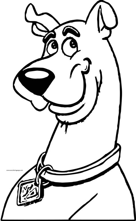 scooby doo perfect  cute face coloring page wecoloringpagecom