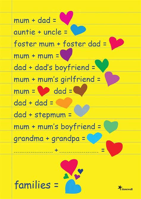 This Poster Shows That Families Come In Different Shapes And Sizes But