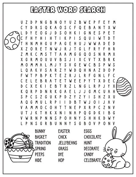 easter worksheets  coloring pages word search