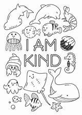 Colouring Sheets Am Kind Mindset Growth sketch template