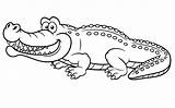 Alligator Cartoon Drawing Coloring Pages Getdrawings Colouring Draw sketch template
