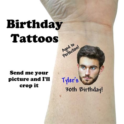 birthday tattoos temporary tattoos fake tattoos  birthday happy