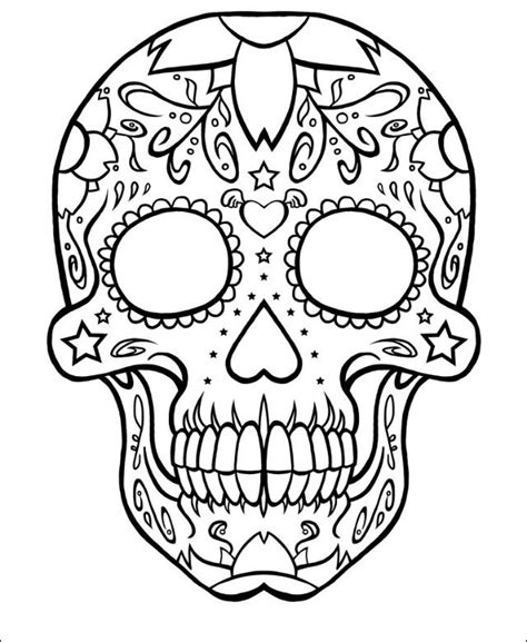 blank sugar skull template   templates ideas