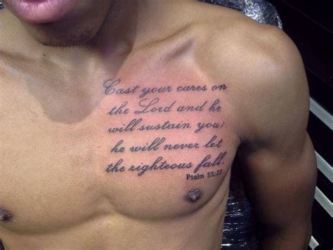 Bible Verse Religious Chest Tattoos For Men Best Tattoo Ideas
