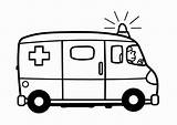 Ambulance Coloring Kleurplaat Para Ambulancia Colorear Pages Dibujo Politieauto Printable Large sketch template