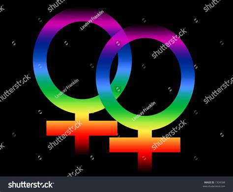 Two Rainbow Female Symbols Stock Illustration 1324588