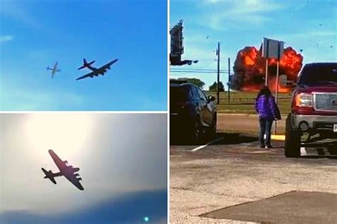 midair plane crash  dallas airshow caught  video  feared dead