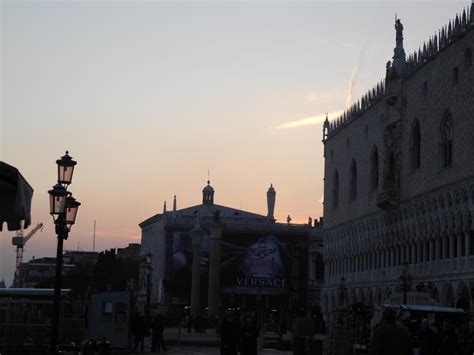 Venice St Marks Square At Sunset Venice Italy Travel