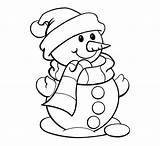 Coloring Pages Christmas Snowman Clipart Cute Christy Clip Library sketch template