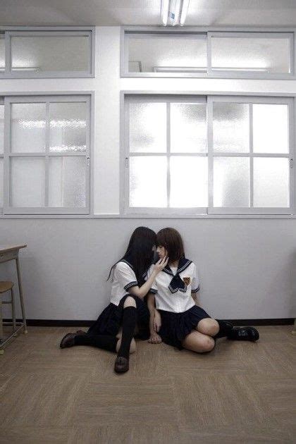 pin by shuxian ☁ on 교복소녀 cute lesbian couples japanese couple girls
