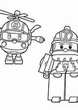 Poli Robocar Coloring Pages Kids Helly Roy Printable Choose Board sketch template