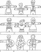 Finger Puppets Family Printable Puppet Coloring Template Pages Familia La Dedoches Lds Fingers Clipart Worksheets Para Testimonies People Worksheet Strengthen sketch template
