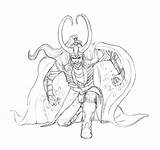 Loki Colorare Thor Marvel Desenhar Printmania sketch template