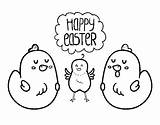 Easter Coloring Chickens Some Coloringcrew Bunny Eggs Three sketch template