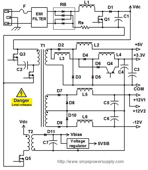 atx power supply schematic diagram wiring diagram