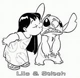 Coloring Stitch Lilo Pages Cute Print sketch template
