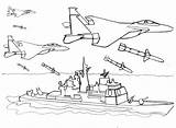 Coloring Aviones Bateau Guerre Colorare Dibujos Aerei Disegni Warship Misiles Disparando Kleurplaten Aircrafts Bambini Missili Sparano Coloriages Persone Malvorlage Attacking sketch template