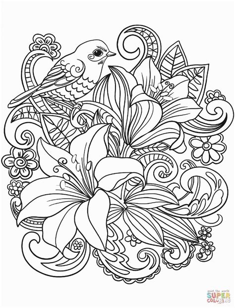 cool coloring pages hard flowers