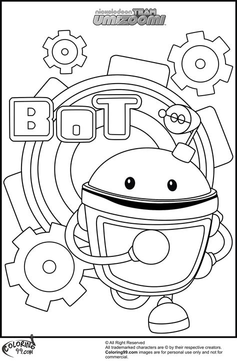team umizoomi coloring pages team colors