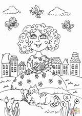 Coloring Pages Peppy Spring Printable sketch template