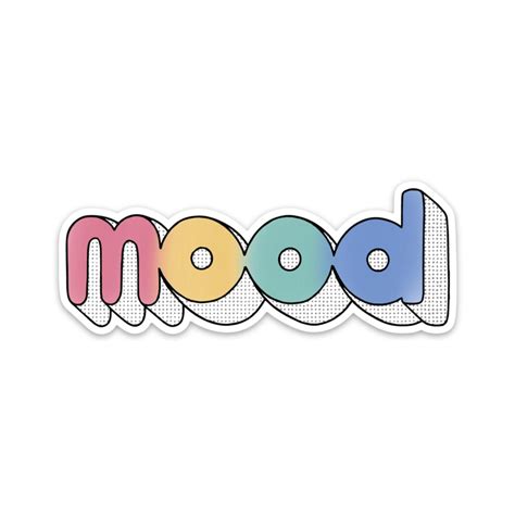 mood sticker waterproof vinyl sticker    big moods sticker art laptop stickers