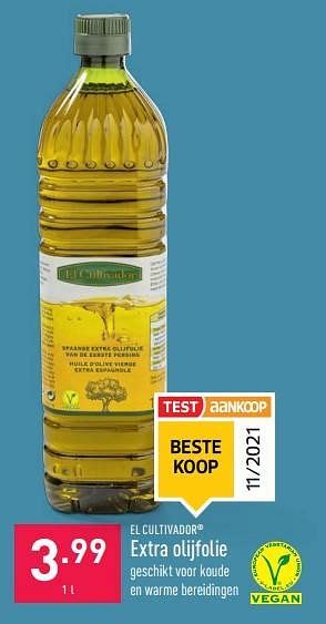 el cultivador extra olijfolie promotie bij aldi