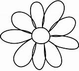 Daisy Flower Outline Clipart Petal Clipartmag sketch template
