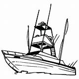 Boat Fishing Coloring Pages Drawing Color Line Yacht Recreational Clip Sport Boats Clipart Play Kids Printable Motor Row Template Speed sketch template