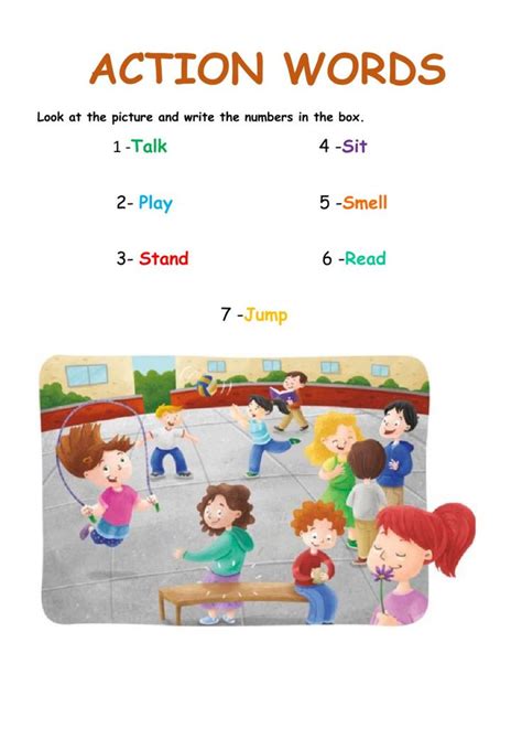 verb games action words word activities school subjects