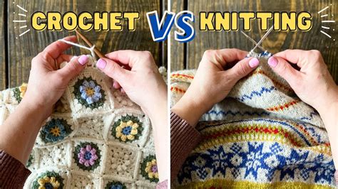 crochet  knitting     absolute beginners differences  crocheting