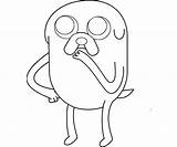 Pages Adventure Time Coloring Jake Character sketch template
