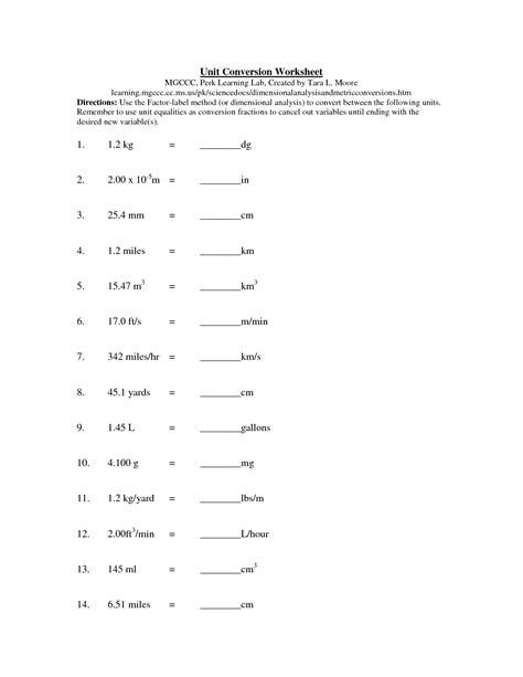 algebra conversions worksheet   gmbarco