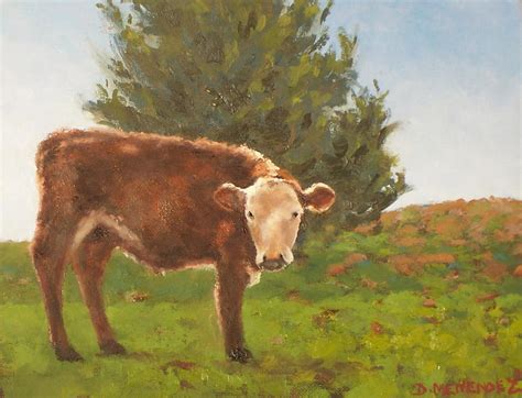 brown calf painting  david menendez fine art america