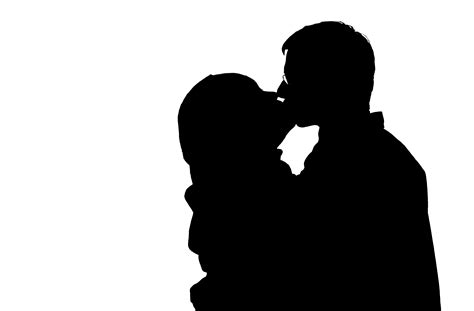 Silhouettes Of Kissing People Clipart Best