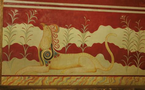 knossos griffin fresco throne room minoan crete minoan art minoan crete
