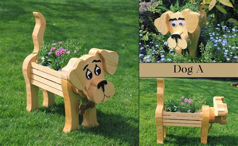 dog printable  wooden animal planter plans
