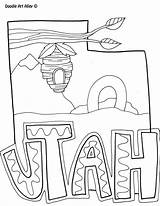 Utah Coloring Pages State Zion Park National Book Kids Doodle Doodles Sheets Draw States Popular Printables Comments Alley Stamp Coloringhome sketch template