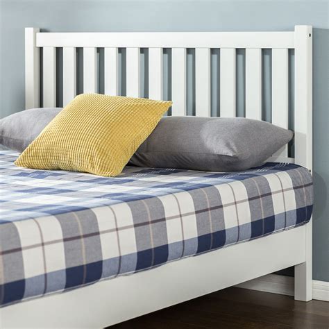 zinus clara pine timber white wood bed frame double queen size mattress platform ebay