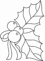 Holly Coloring Christmas Pages Printable Bestcoloringpagesforkids sketch template