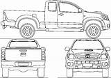 Hilux Toyota Blueprints Cab Vector 2006 Crew Pickup Truck Car Blueprint Trucks Cars Source Blueprintbox Templates sketch template