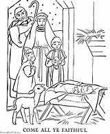 Coloring Pages Christmas Kids Nativity Popular sketch template