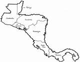 Central America Map Coloring American Blank Printable South Mapa Clipart Flags Mesoamerica Studies Social Para América Colorear Clipground Del Pasta sketch template