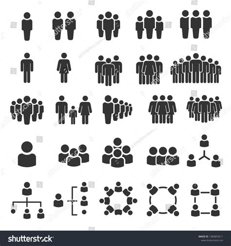 people set  vector isolated black icon  anh vector va