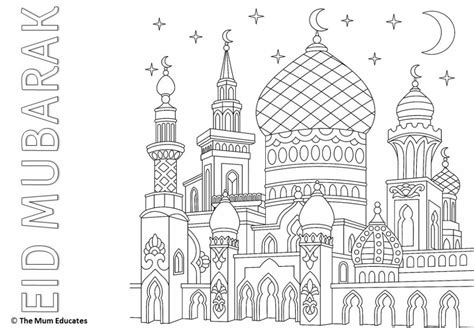 eid coloring pages printable