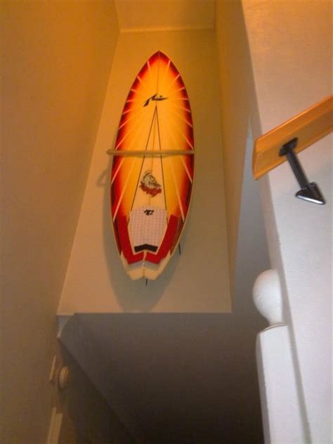 surfboard mounted  staircase surfboard wall mount surfboard mount rack display
