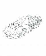 Car Nascar Coloring Pages Getdrawings Drawing sketch template