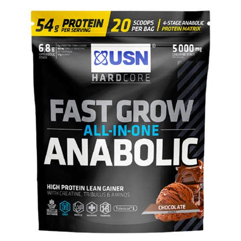 usn hard core series fast grow anabolic chocolate 1kg clicks