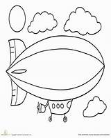 Blimp Draw Coloring Library Clipart sketch template