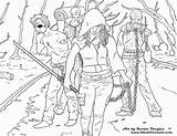 Ausmalbilder Adults Fantasie Michonne Dark Klowns Outer Johanna Basford Mistress sketch template