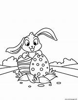 Easter Bunny Coloring Pages Eggs Cute Two Printable Print Supercoloring Color Book Drawing sketch template